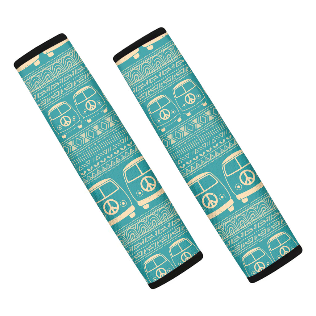 Vintage Hippie Van Pattern Print Car Seat Belt Covers