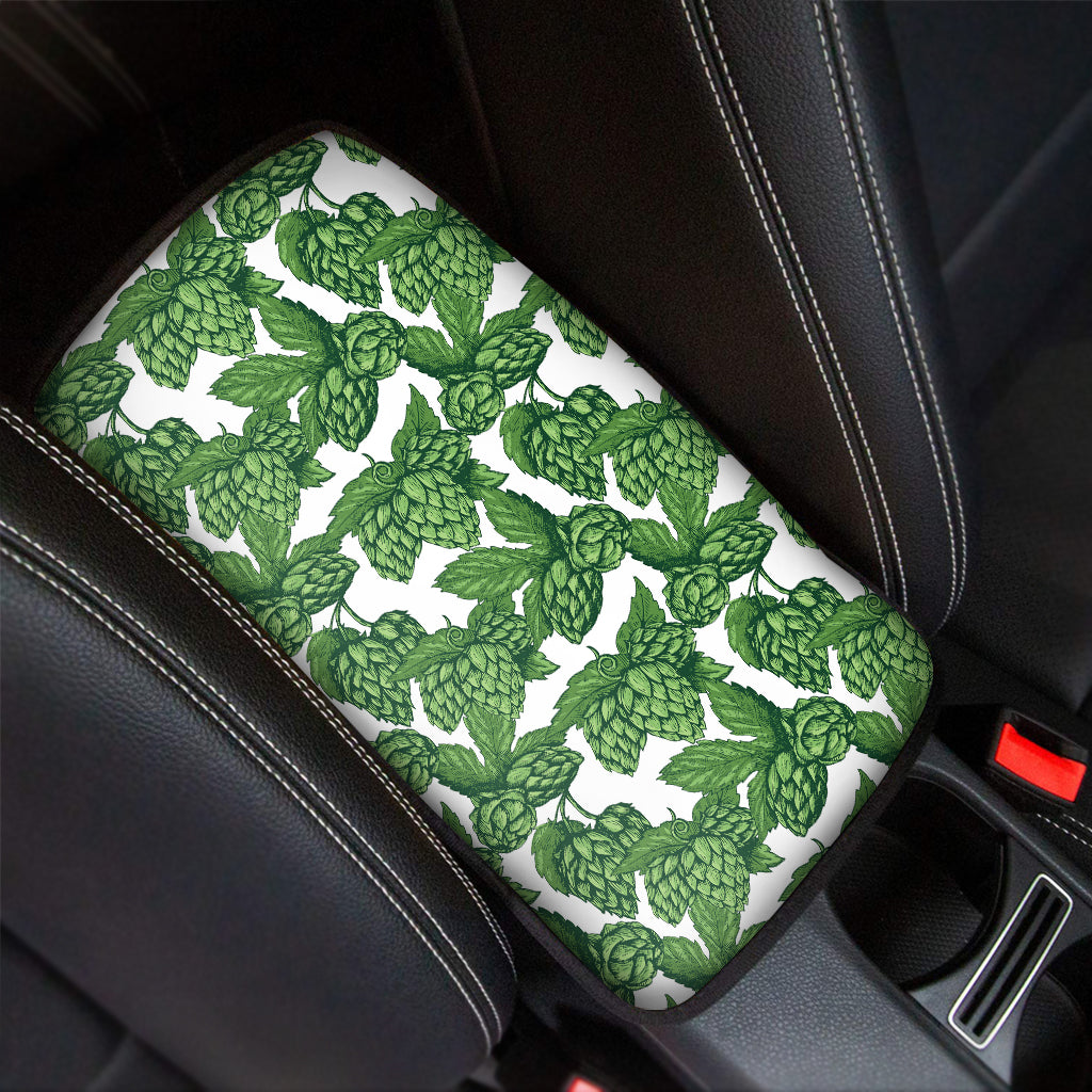 Vintage Hop Cone Pattern Print Car Center Console Cover