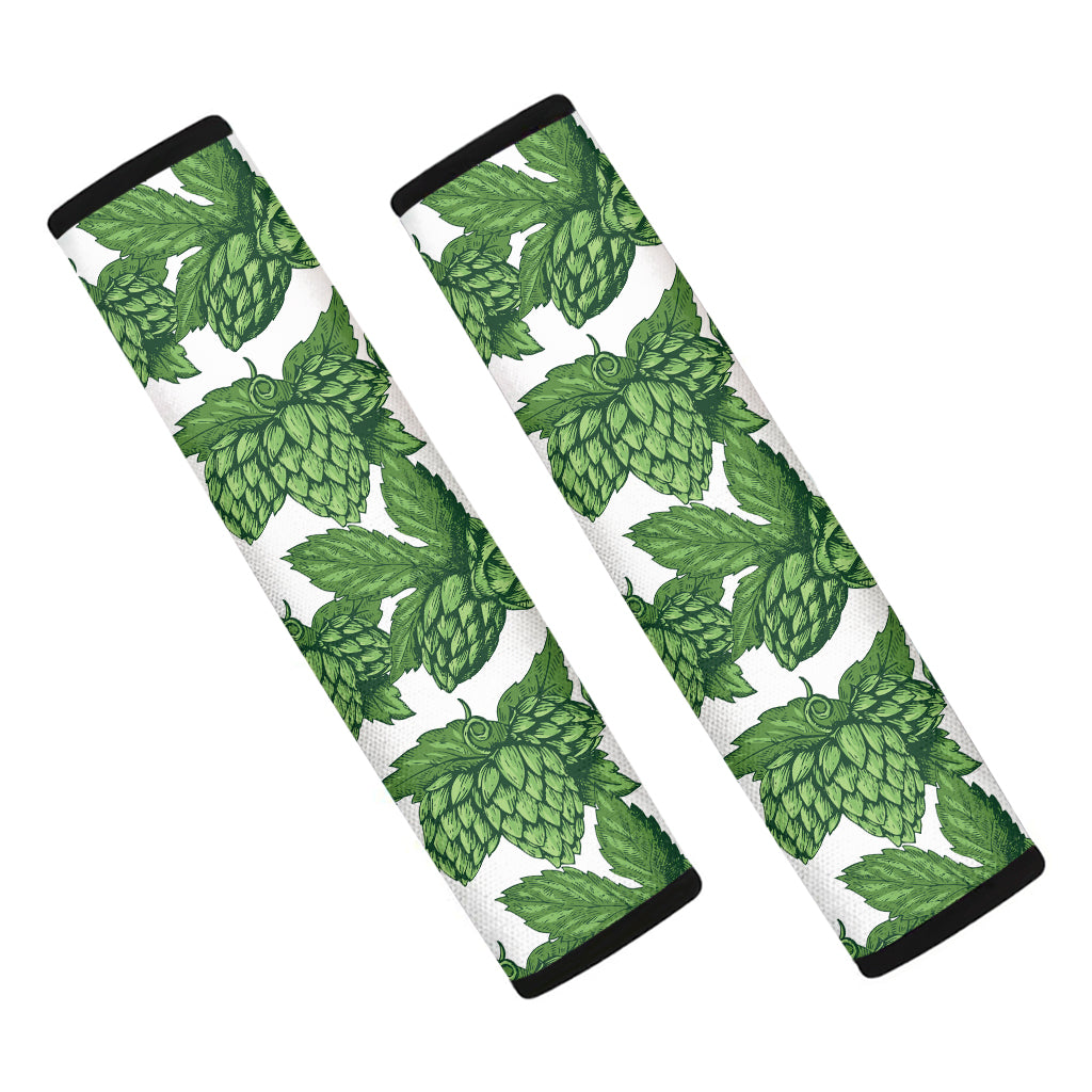 Vintage Hop Cone Pattern Print Car Seat Belt Covers