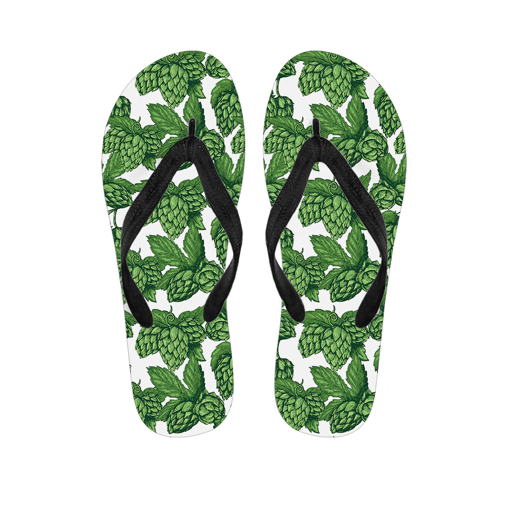 Vintage Hop Cone Pattern Print Flip Flops