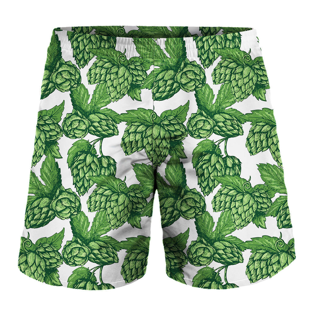 Vintage Hop Cone Pattern Print Men's Shorts