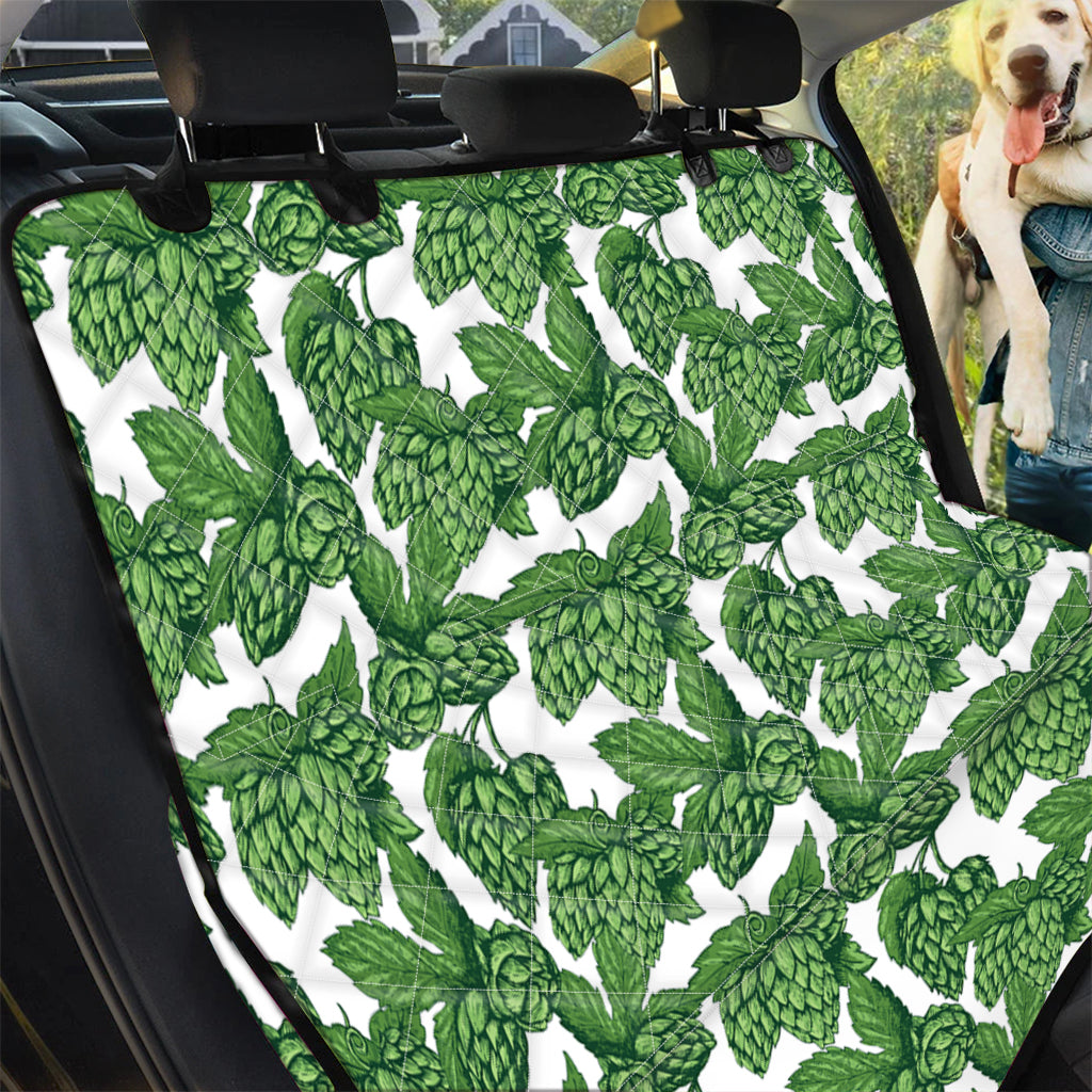 Vintage Hop Cone Pattern Print Pet Car Back Seat Cover