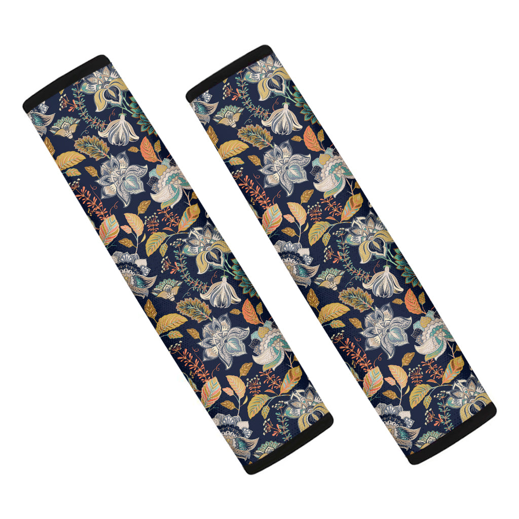 Vintage Indian Floral Pattern Print Car Seat Belt Covers