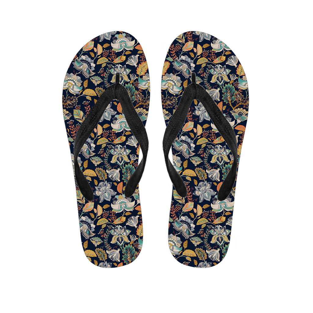 Vintage Indian Floral Pattern Print Flip Flops