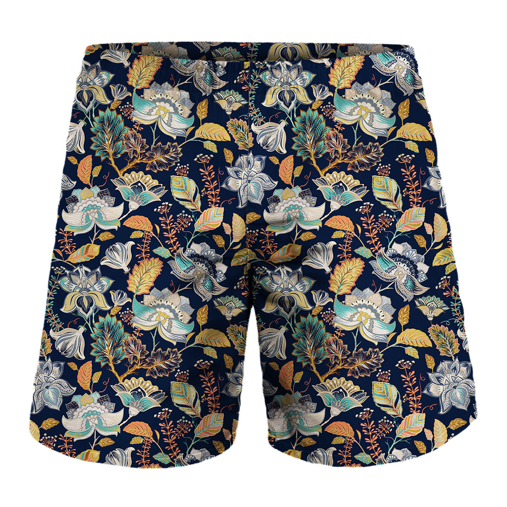 Vintage Indian Floral Pattern Print Men's Shorts