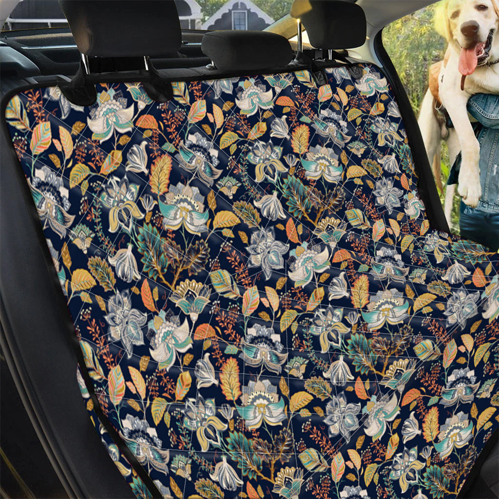 Vintage Indian Floral Pattern Print Pet Car Back Seat Cover