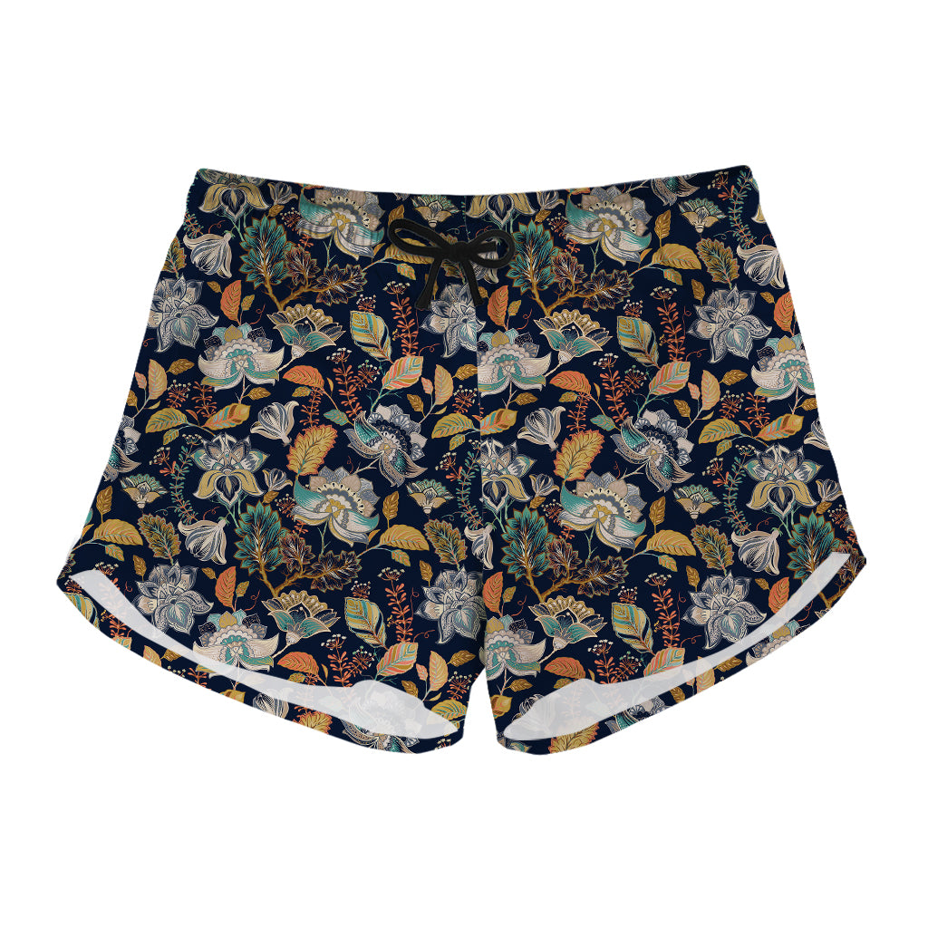 Vintage Indian Floral Pattern Print Women's Shorts