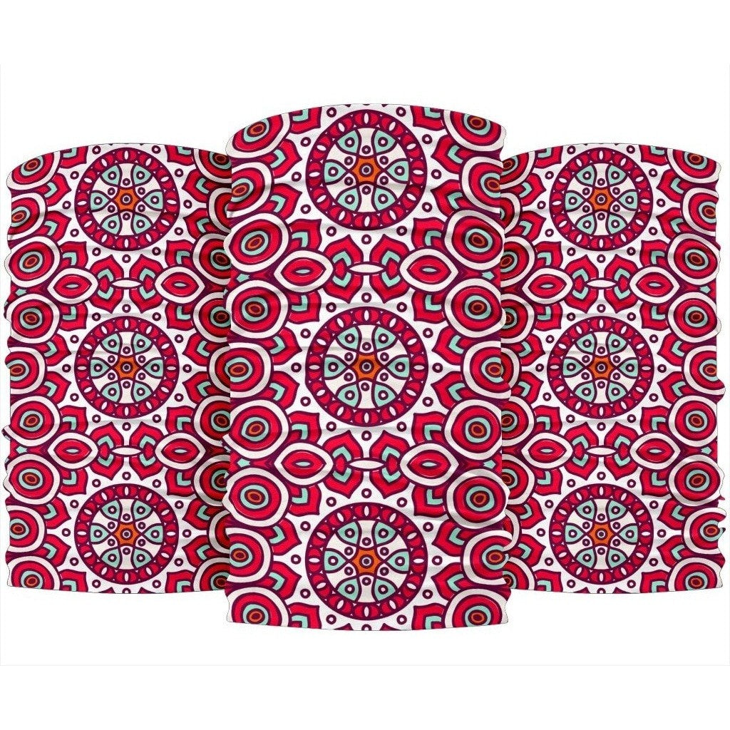 Vintage Indian Mandala Print 3-Pack Bandanas