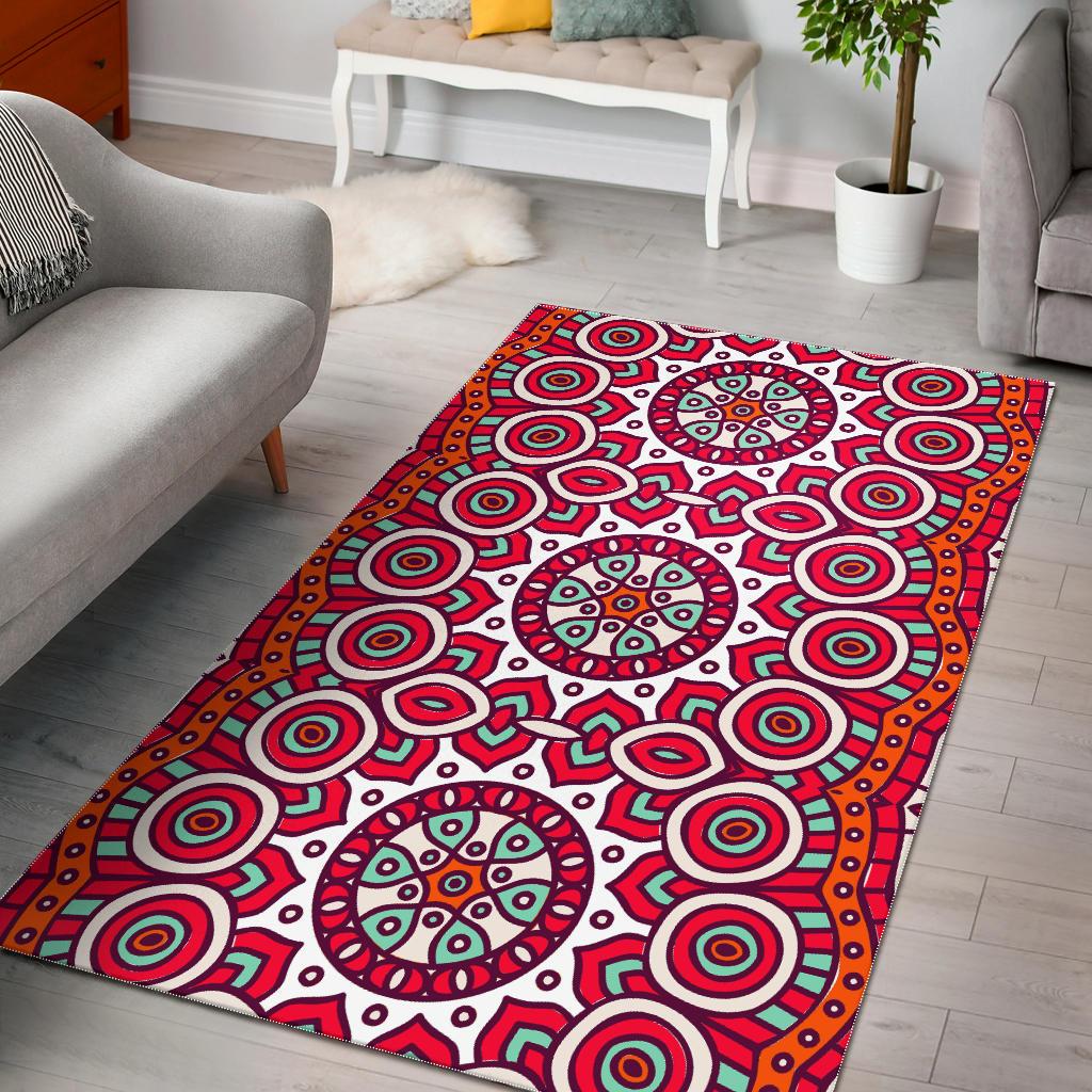 Vintage Indian Mandala Print Area Rug