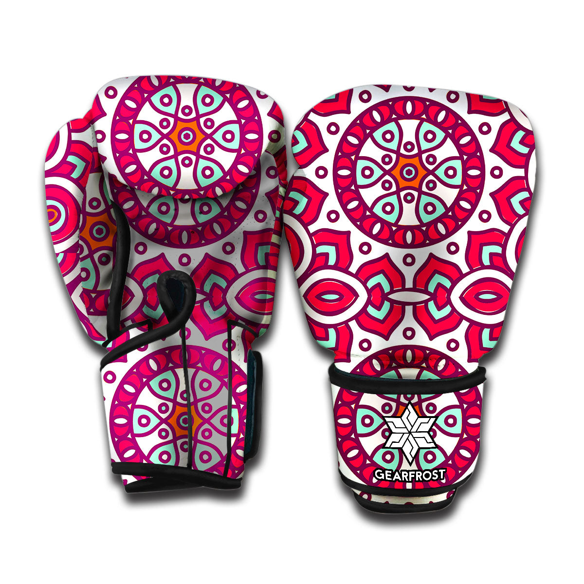 Vintage Indian Mandala Print Boxing Gloves