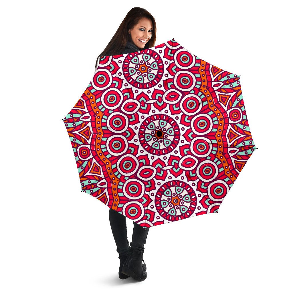 Vintage Indian Mandala Print Foldable Umbrella