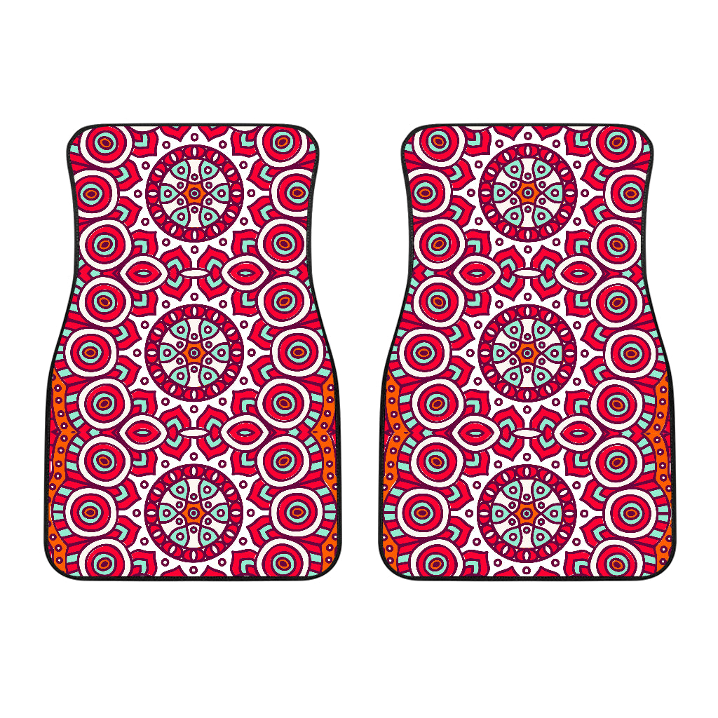 Vintage Indian Mandala Print Front Car Floor Mats