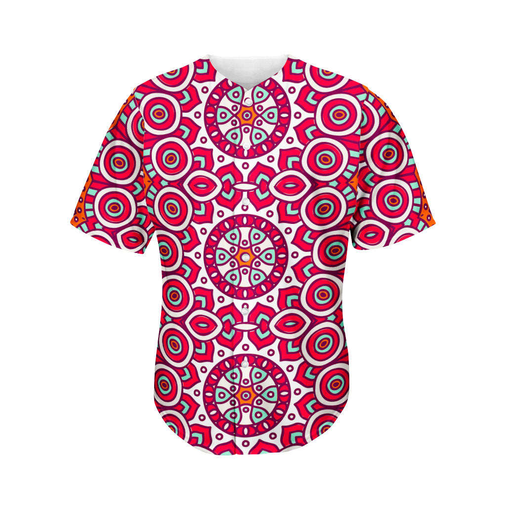 Vintage Indian Mandala Print Men's Baseball Jersey