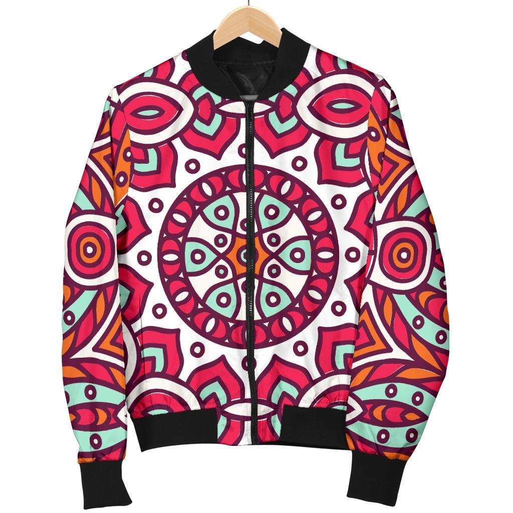 Vintage Indian Mandala Print Men's Bomber Jacket