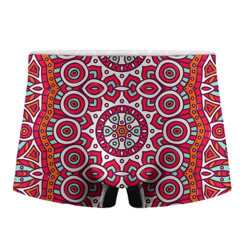 Vintage Indian Mandala Print Men's Boxer Briefs