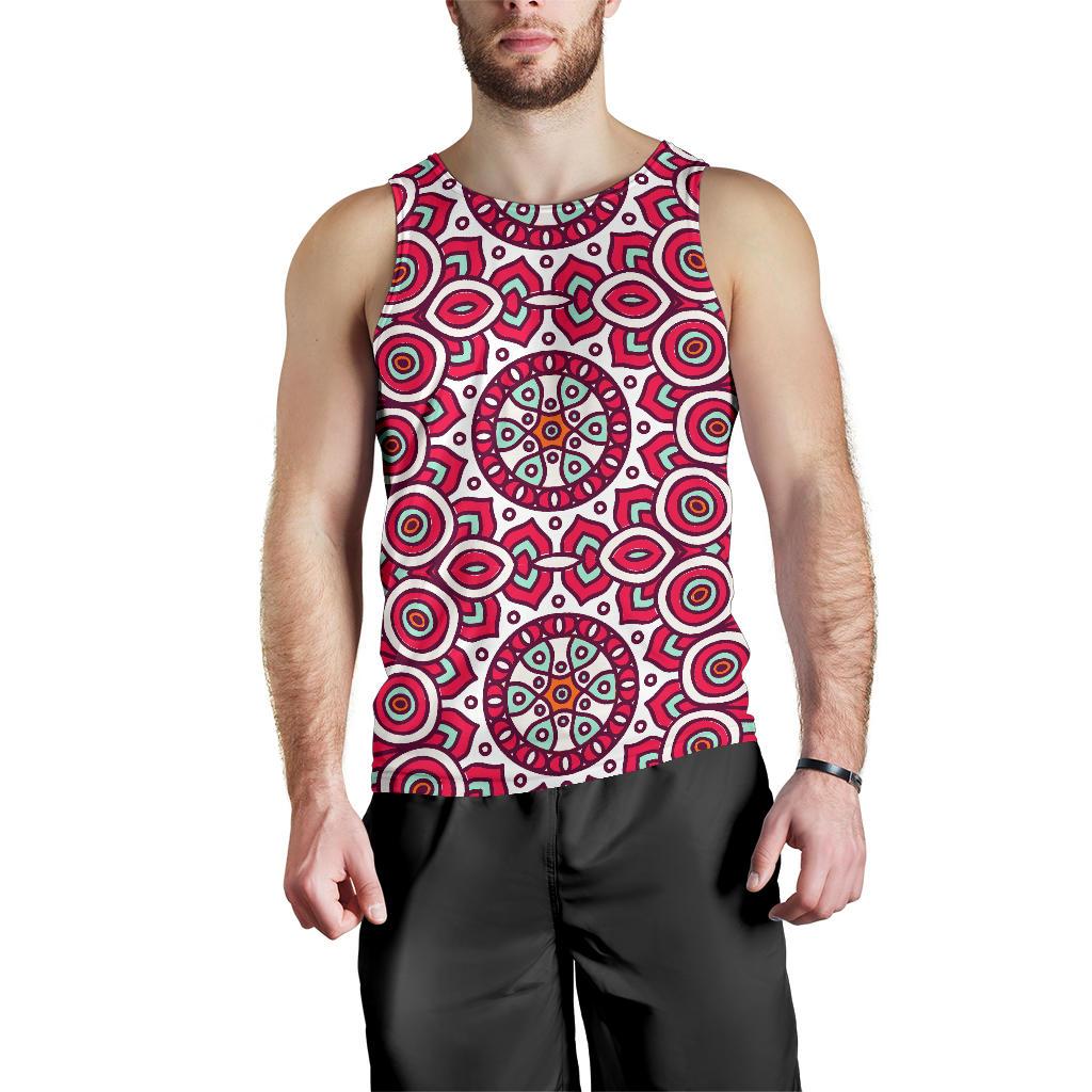 Vintage Indian Mandala Print Men's Tank Top