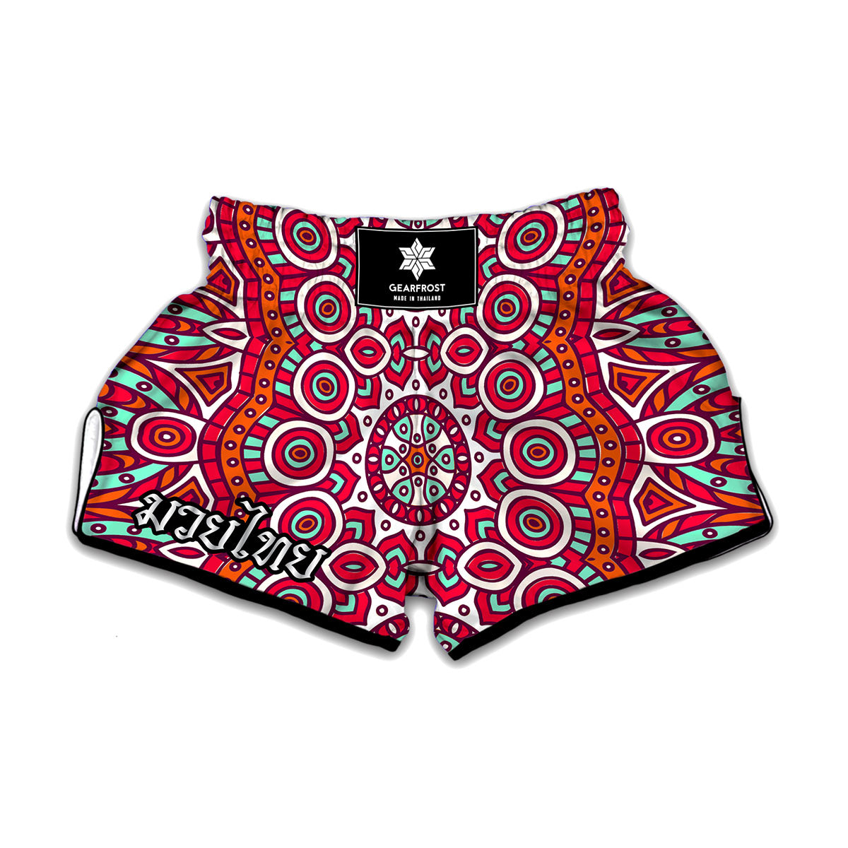 Vintage Indian Mandala Print Muay Thai Boxing Shorts