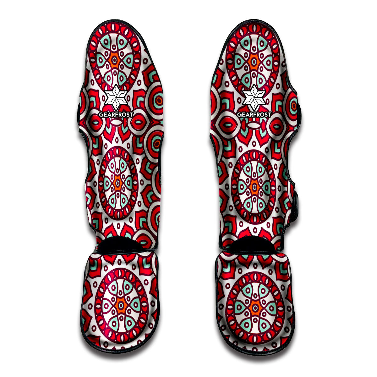 Vintage Indian Mandala Print Muay Thai Shin Guards