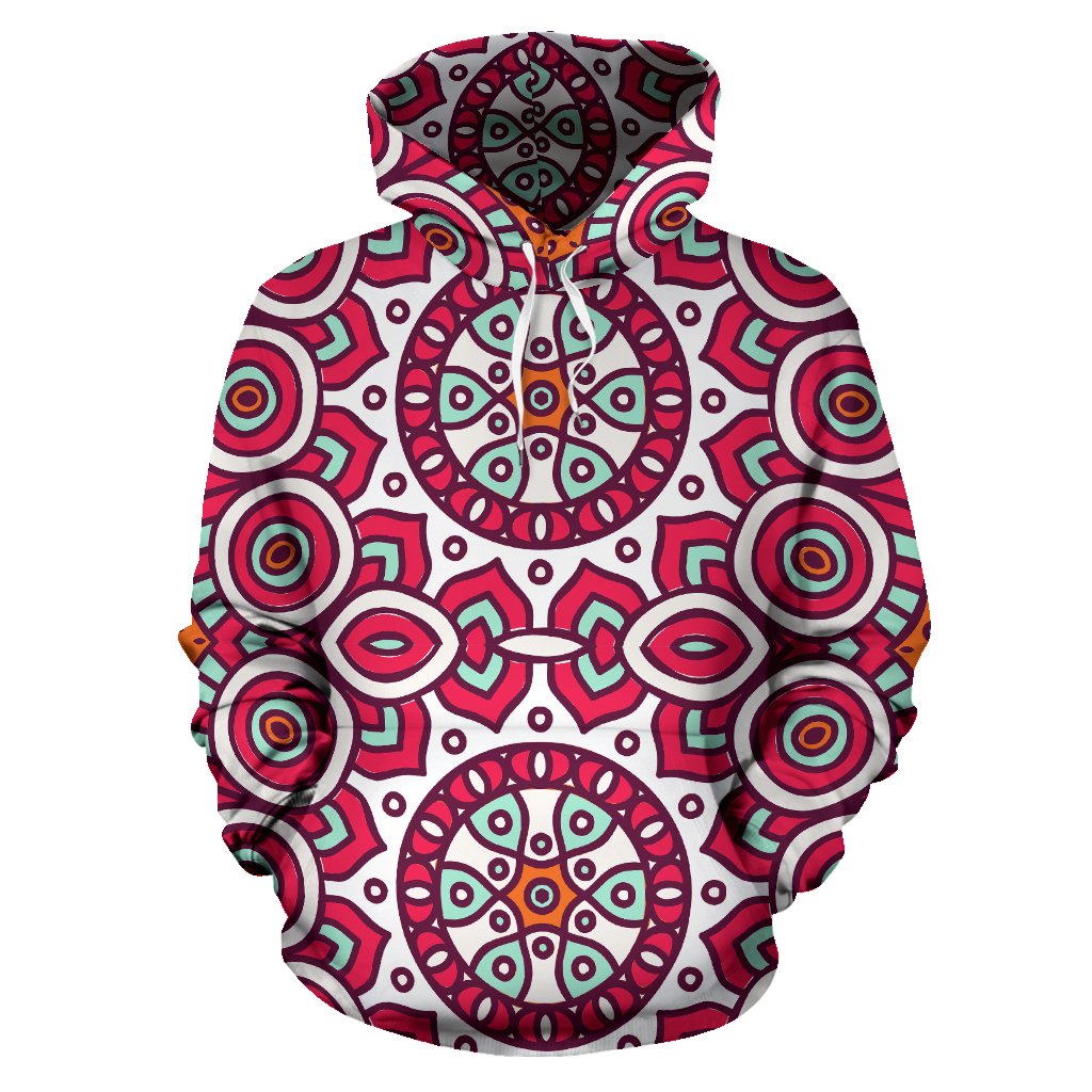 Vintage Indian Mandala Print Pullover Hoodie