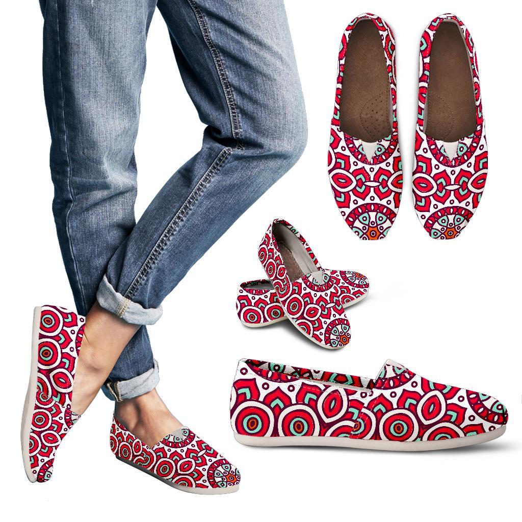 Vintage Indian Mandala Print Women's Casual Canvas Shoes