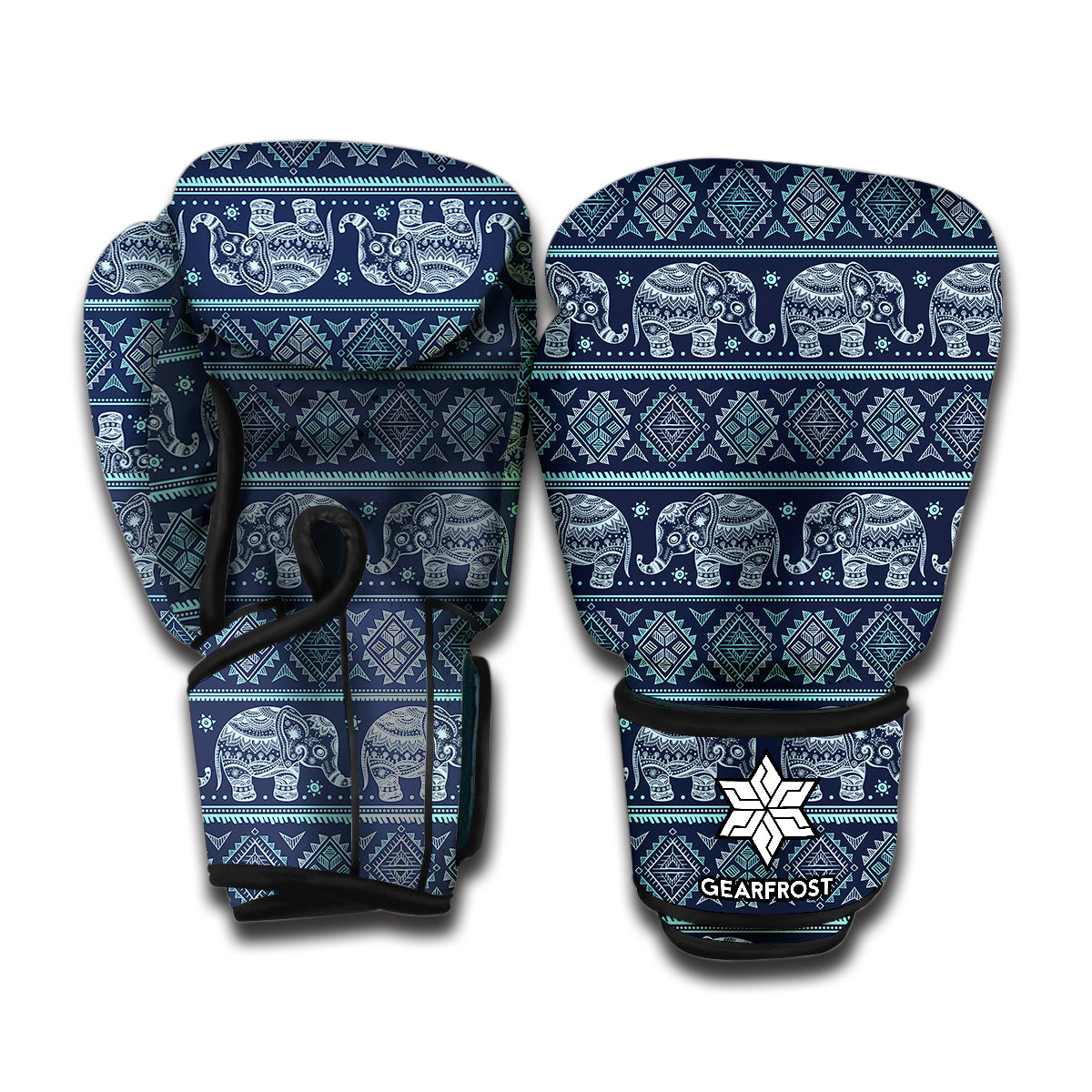 Vintage Indian Tribal Pattern Print Boxing Gloves