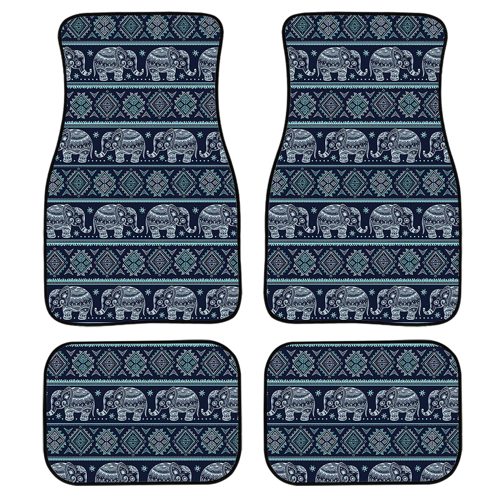 Vintage Indian Tribal Pattern Print Front and Back Car Floor Mats