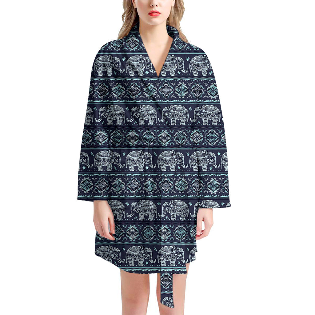 Vintage Indian Tribal Pattern Print Women's Bathrobe