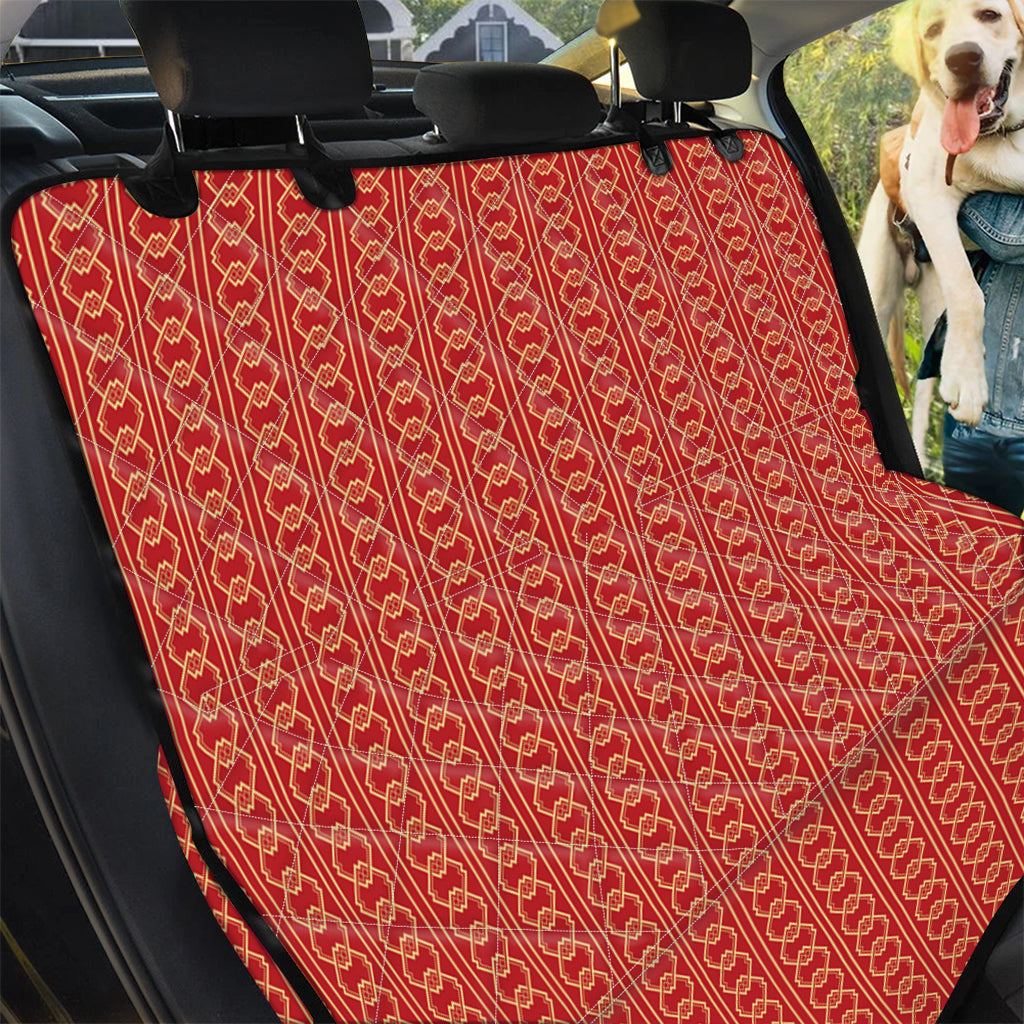 Vintage Japanese Pattern Print Pet Car Back Seat Cover