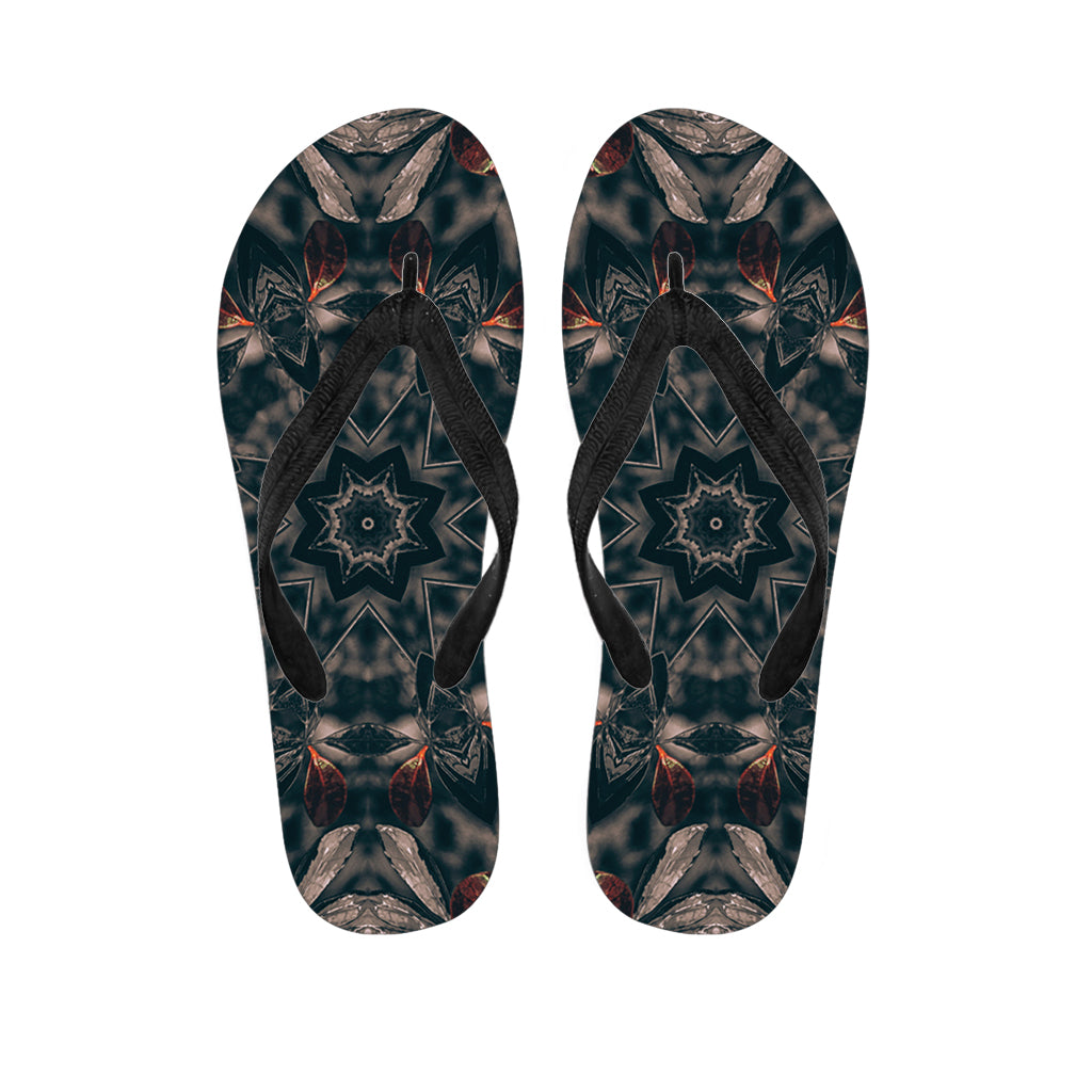 Vintage Kaleidoscope Print Flip Flops