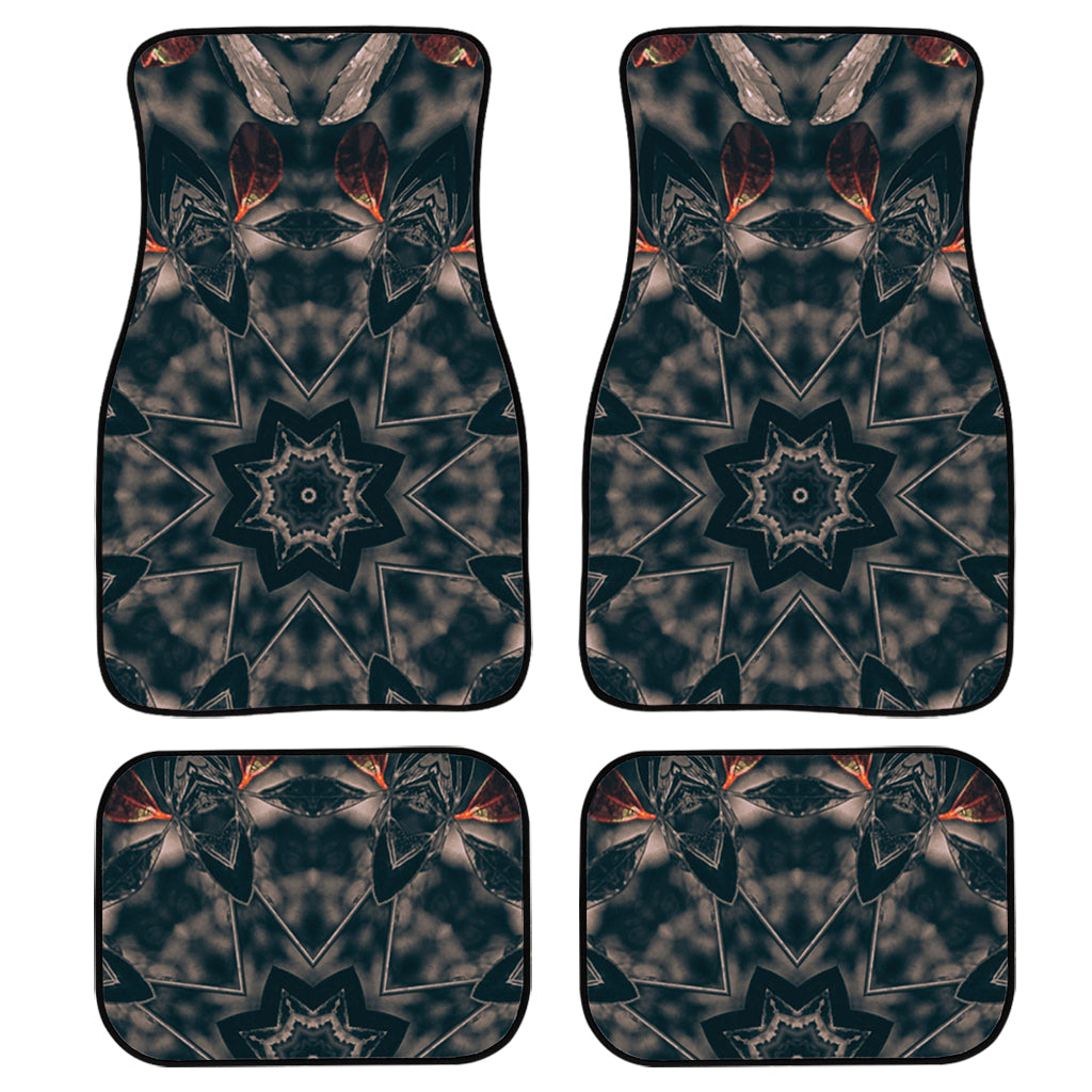 Vintage Kaleidoscope Print Front and Back Car Floor Mats