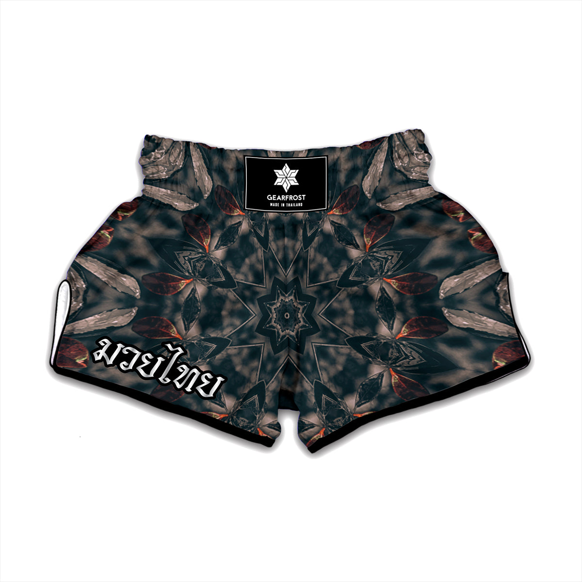 Vintage Kaleidoscope Print Muay Thai Boxing Shorts