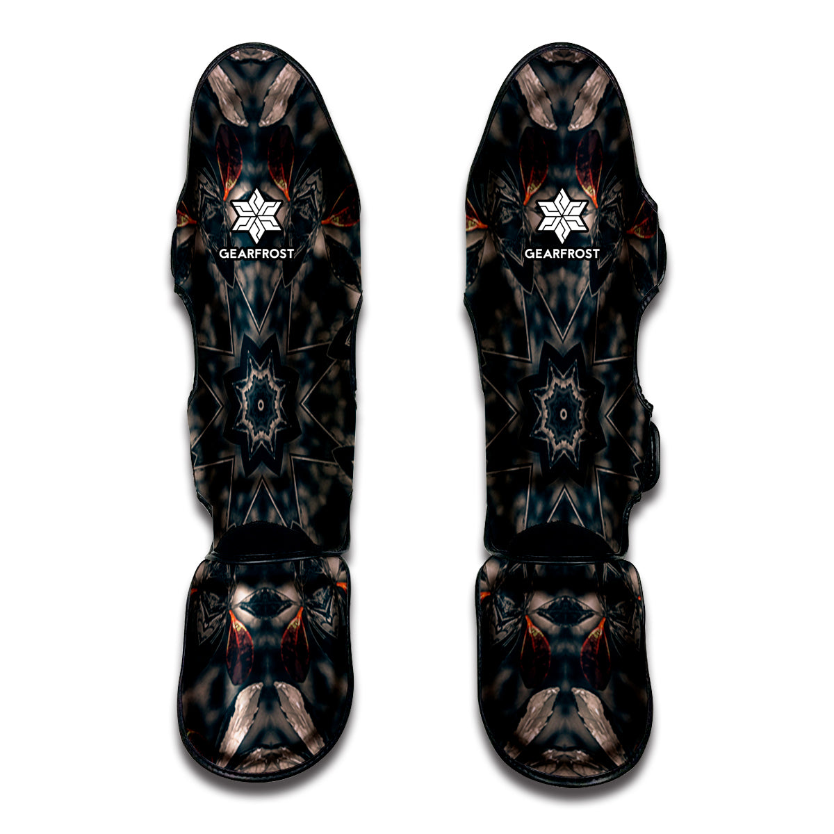 Vintage Kaleidoscope Print Muay Thai Shin Guards