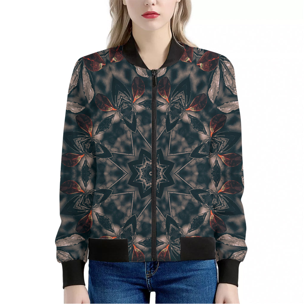 Vintage Kaleidoscope Print Women's Bomber Jacket