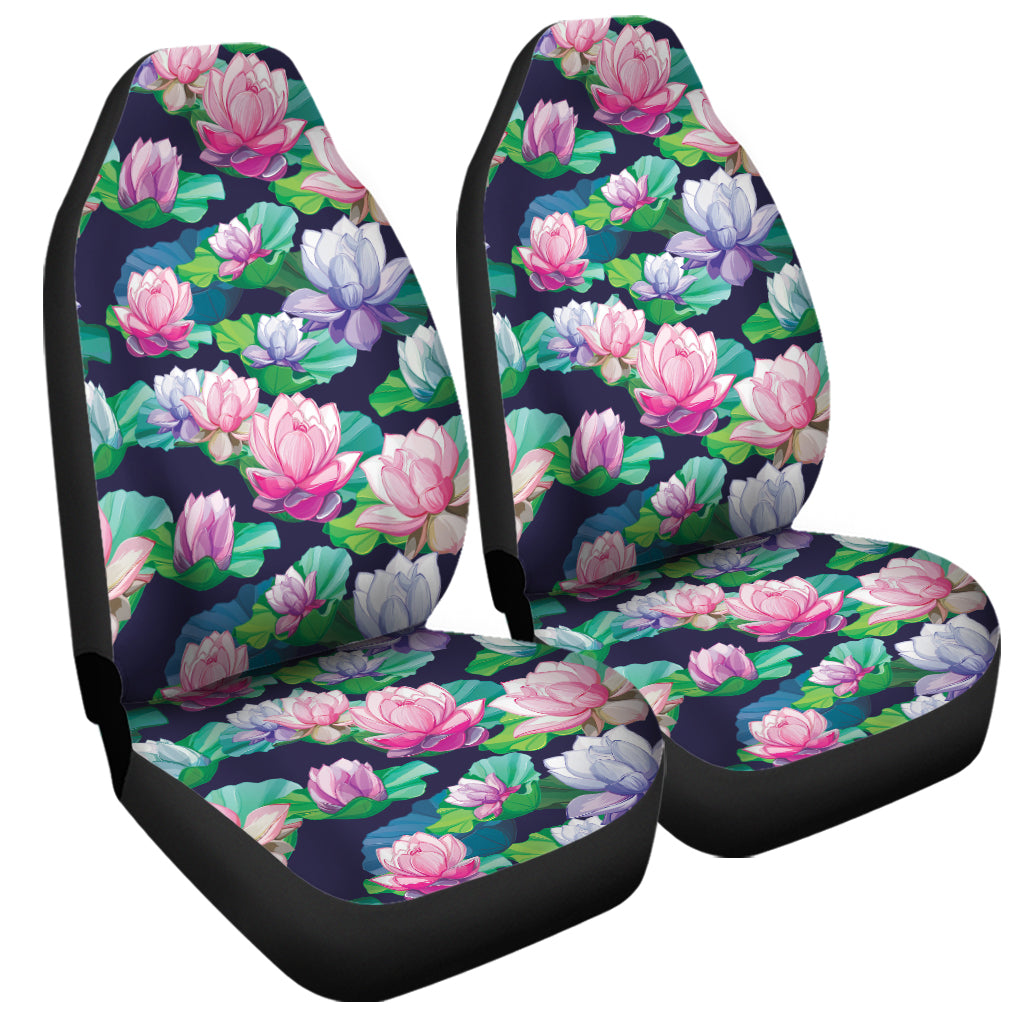 Vintage Lotus Floral Print Universal Fit Car Seat Covers