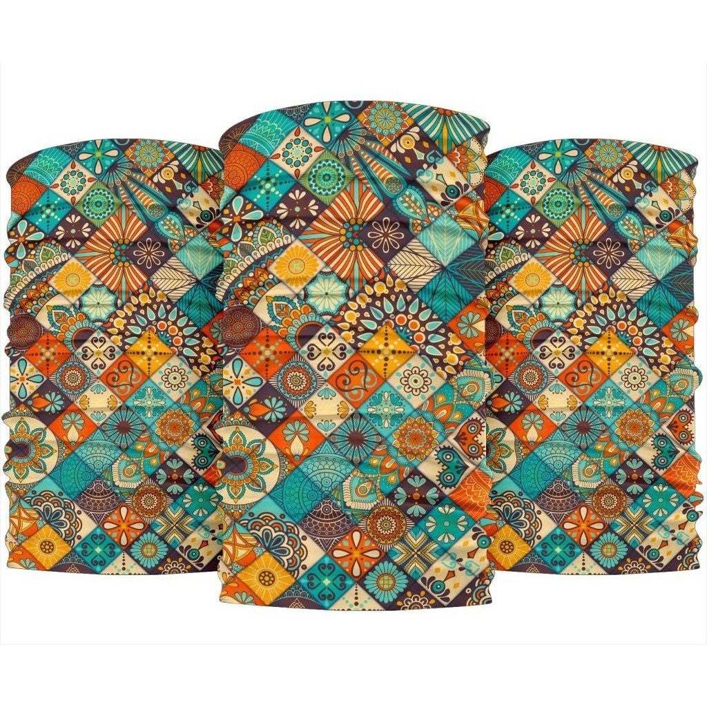 Vintage Mandala Bohemian Pattern Print 3-Pack Bandanas