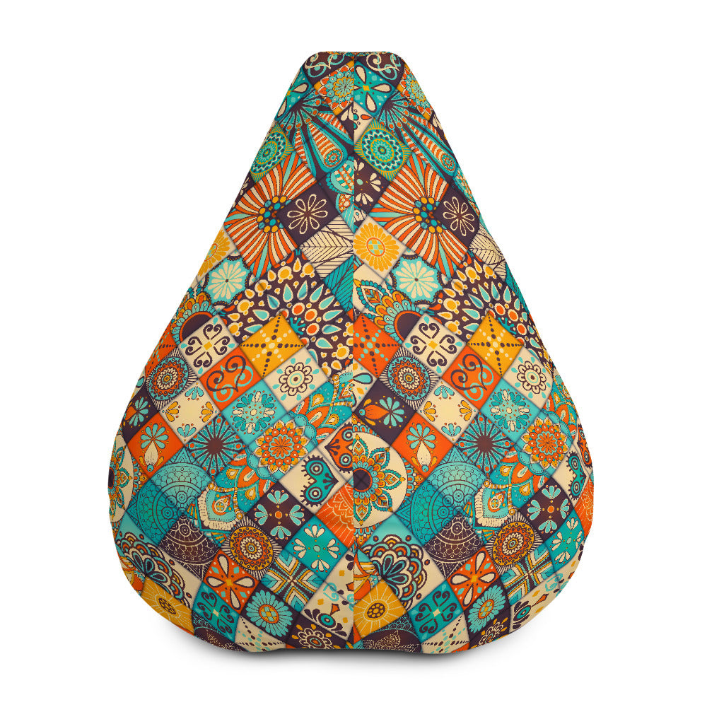 Vintage Mandala Bohemian Pattern Print Bean Bag Cover