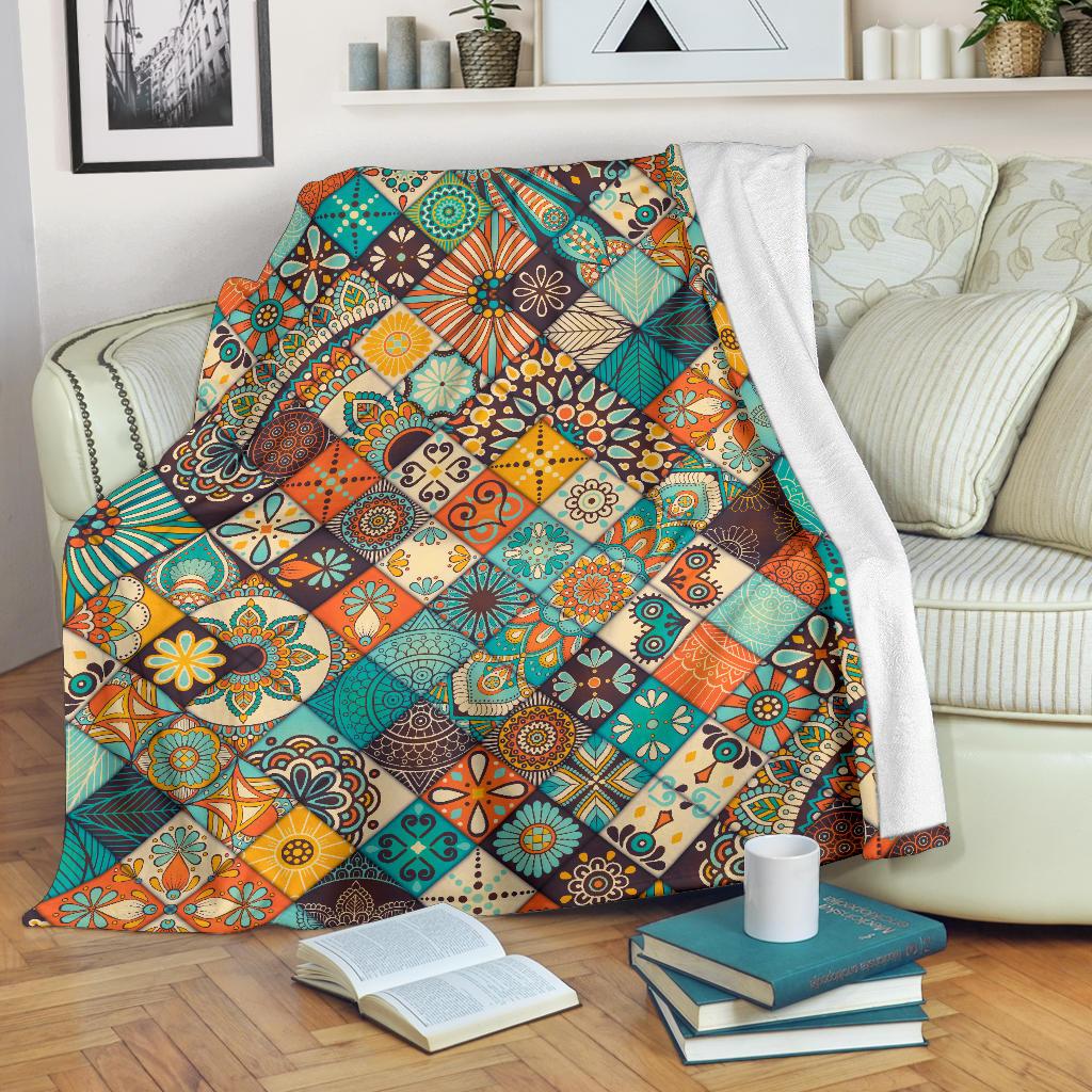 Vintage Mandala Bohemian Pattern Print Blanket