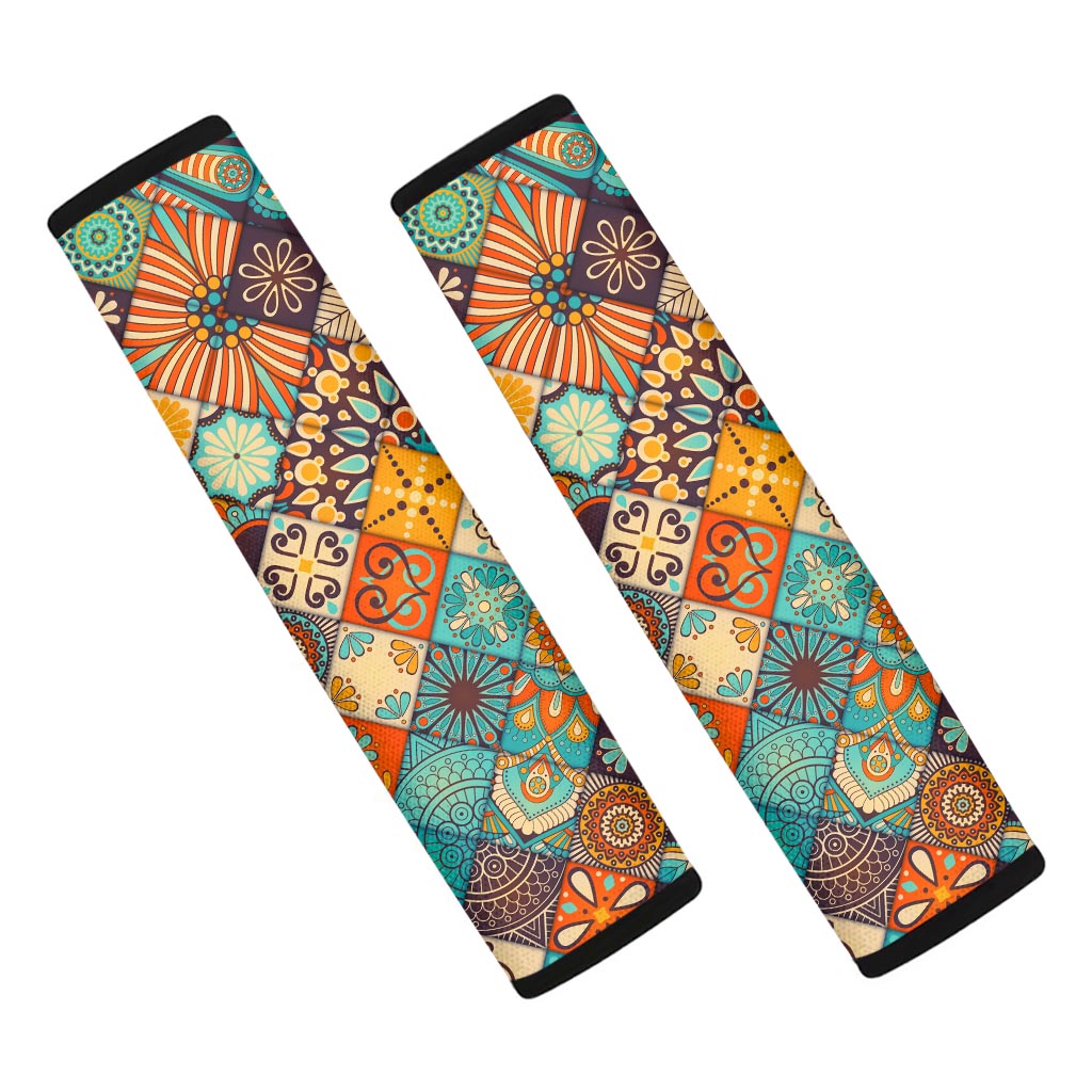 Vintage Mandala Bohemian Pattern Print Car Seat Belt Covers