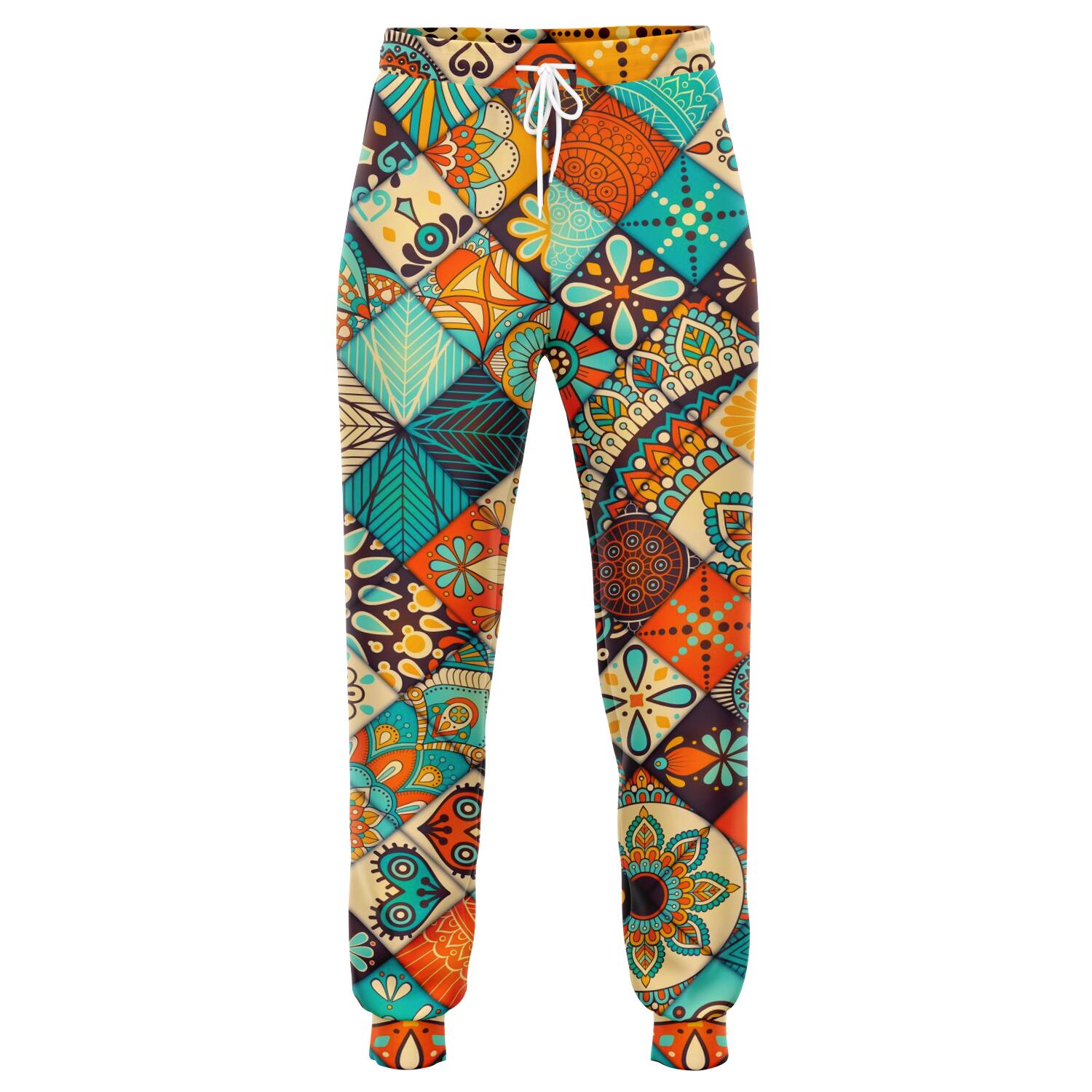 Vintage Mandala Bohemian Pattern Print Jogger Pants