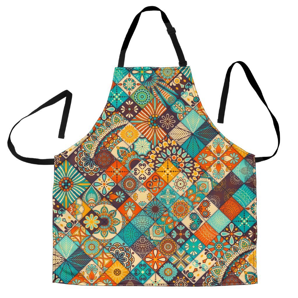 Vintage Mandala Bohemian Pattern Print Men's Apron