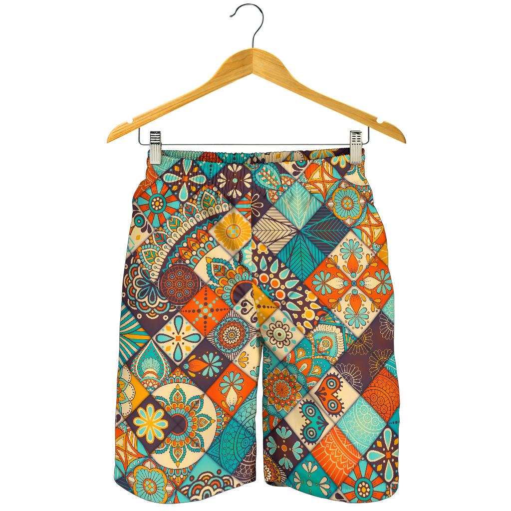 Vintage Mandala Bohemian Pattern Print Men's Shorts