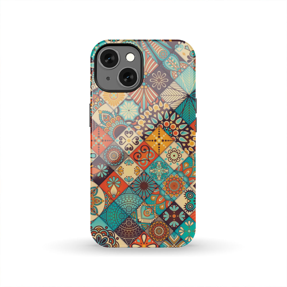 Vintage Mandala Bohemian Pattern Print Tough Phone Case