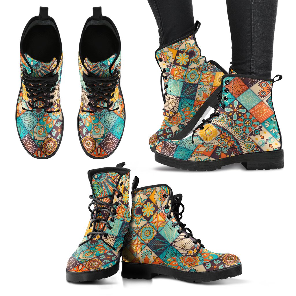 Vintage Mandala Bohemian Pattern Print Women's Boots