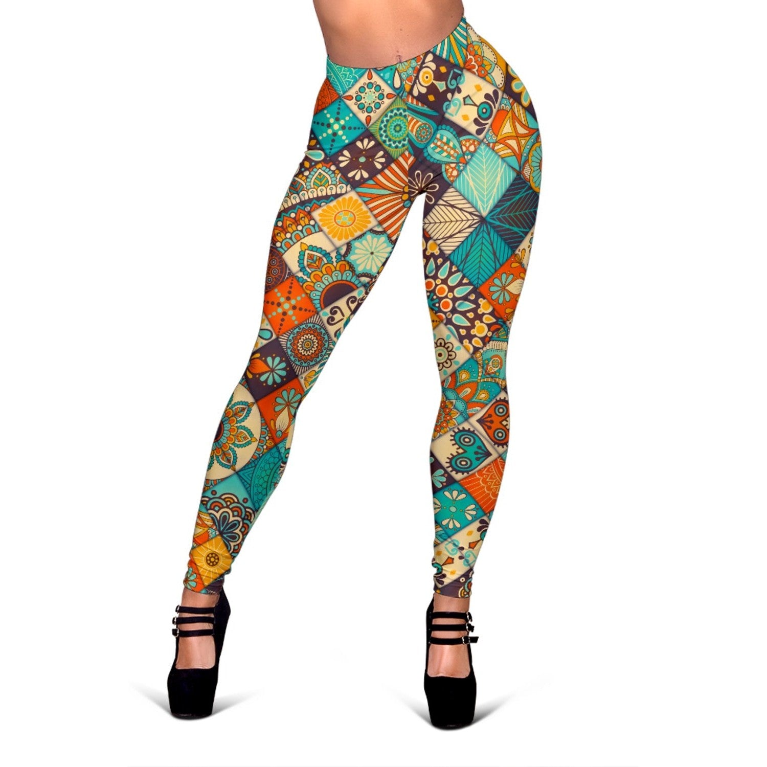 Vintage Mandala Bohemian Pattern Print Women's Leggings