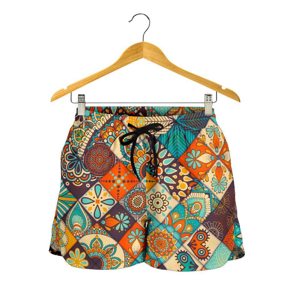 Vintage Mandala Bohemian Pattern Print Women's Shorts