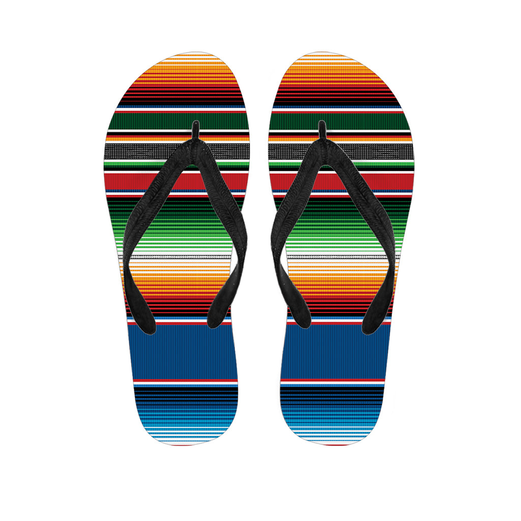 Vintage Mexican Blanket Pattern Print Flip Flops