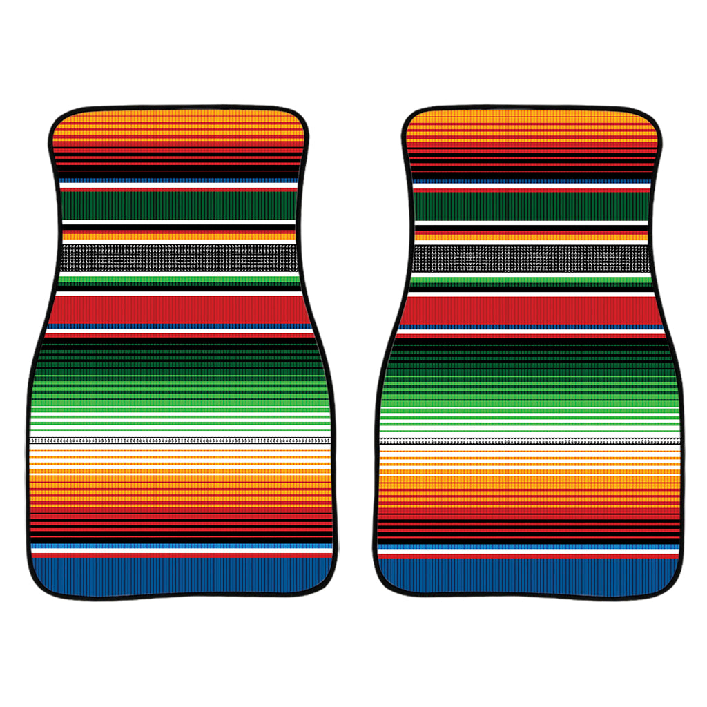 Vintage Mexican Blanket Pattern Print Front Car Floor Mats