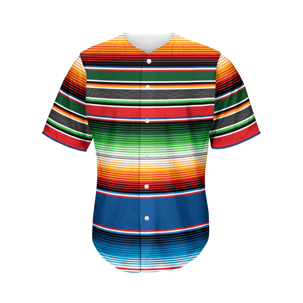 Vintage Mexican Blanket Pattern Print Men's Baseball Jersey