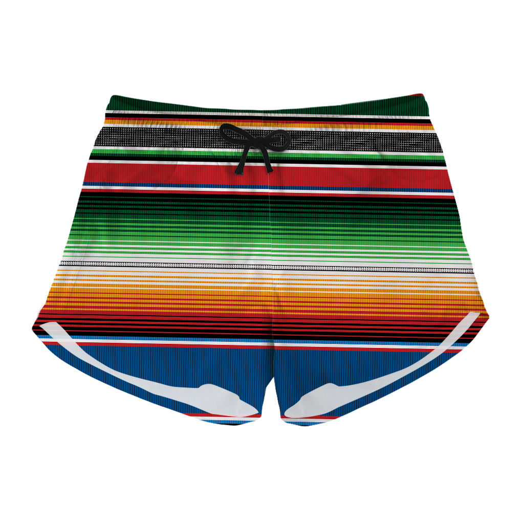 Vintage Mexican Blanket Pattern Print Women's Shorts