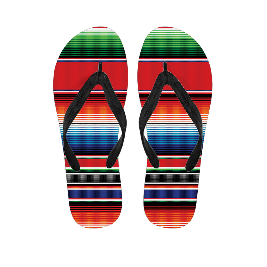 Vintage Mexican Serape Pattern Print Flip Flops